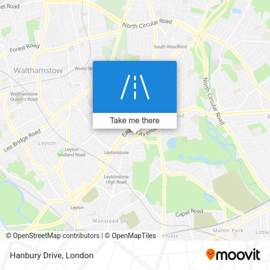 Hanbury Drive map