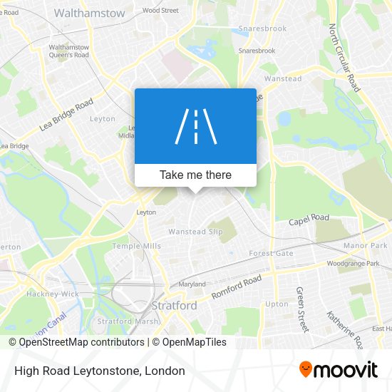 High Road Leytonstone map