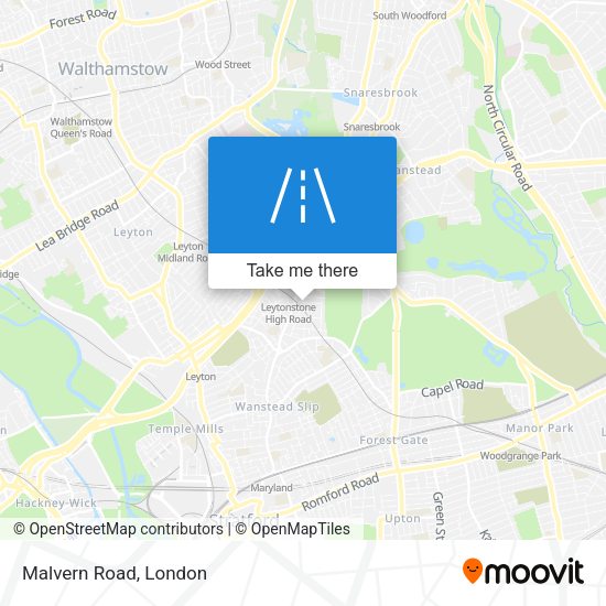 Malvern Road map