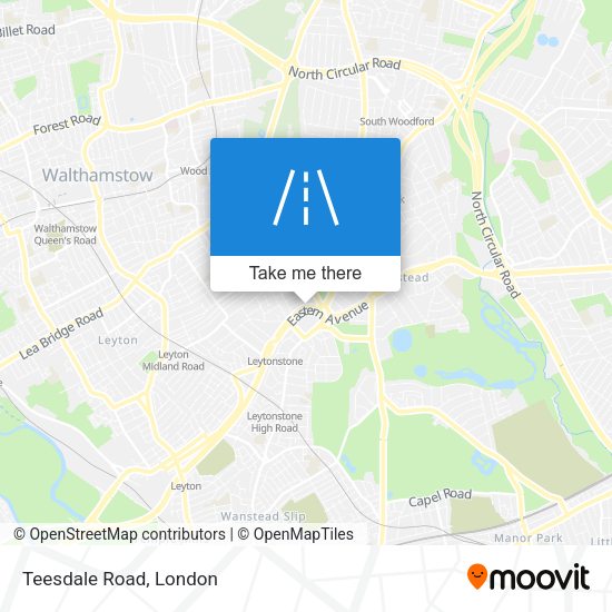 Teesdale Road map