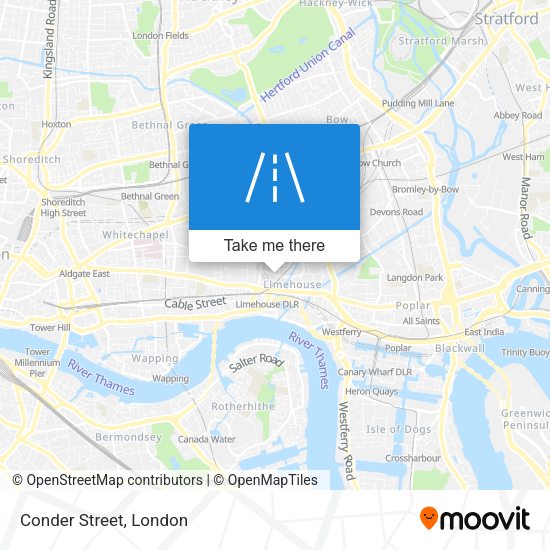 Conder Street map