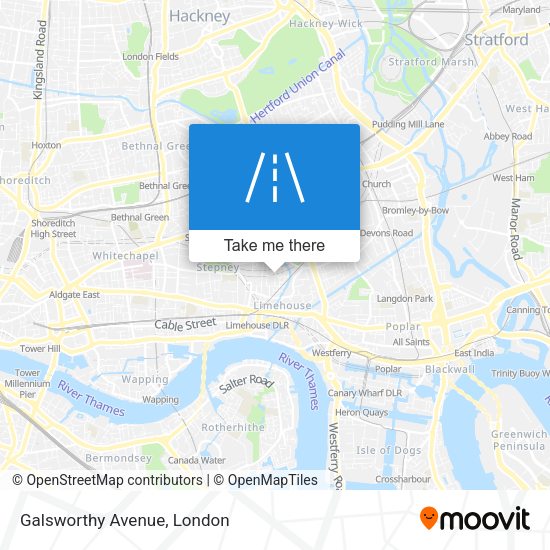 Galsworthy Avenue map