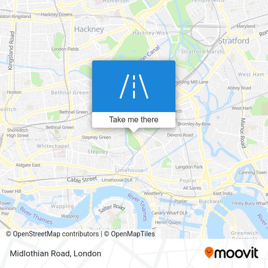 Midlothian Road map