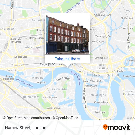Narrow Street map