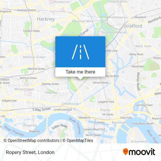 Ropery Street map