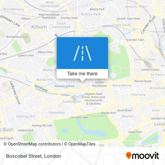 Boscobel Street map