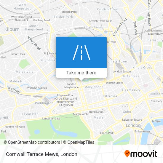 Cornwall Terrace Mews map