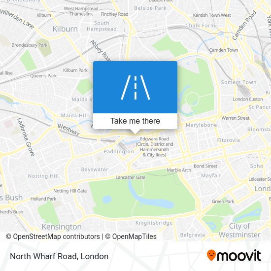 North Wharf Road map