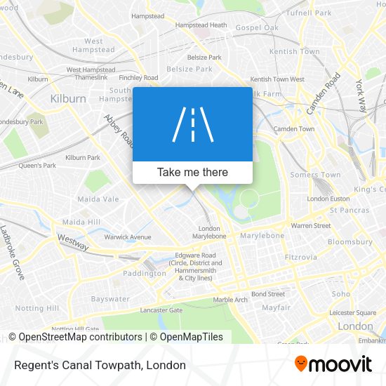 Regent's Canal Towpath map