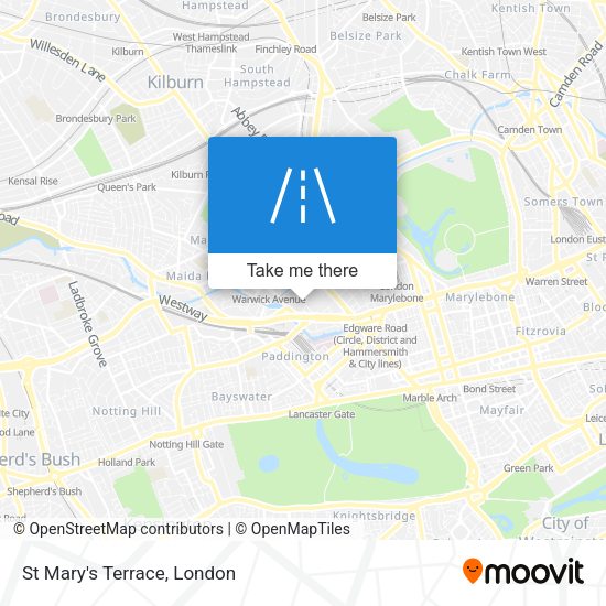 St Mary's Terrace map