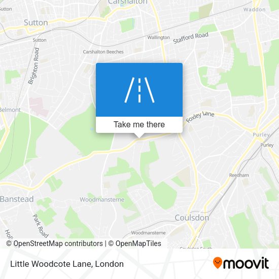 Little Woodcote Lane map