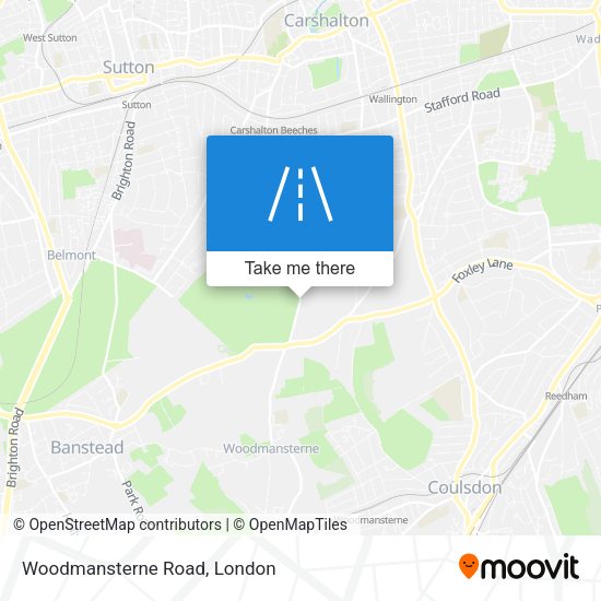 Woodmansterne Road map