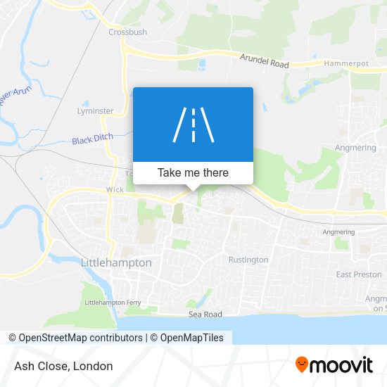 Ash Close map