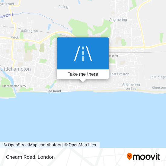 Cheam Road map
