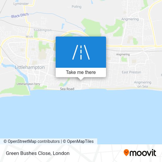 Green Bushes Close map