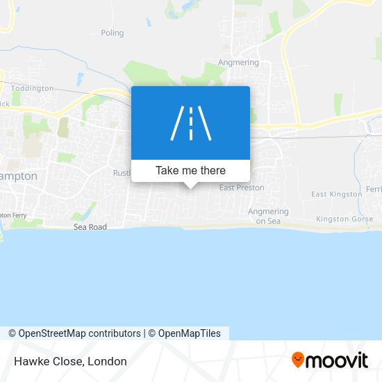Hawke Close map