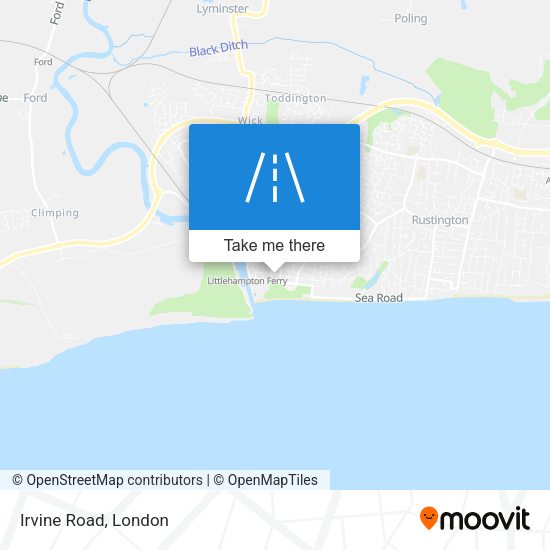 Irvine Road map