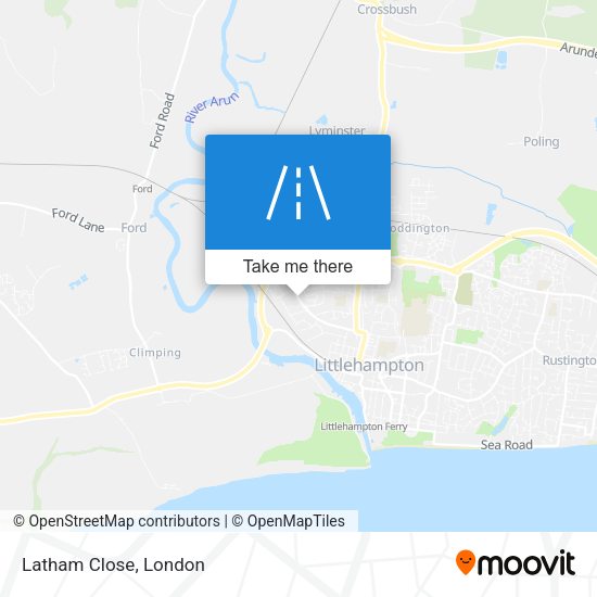Latham Close map