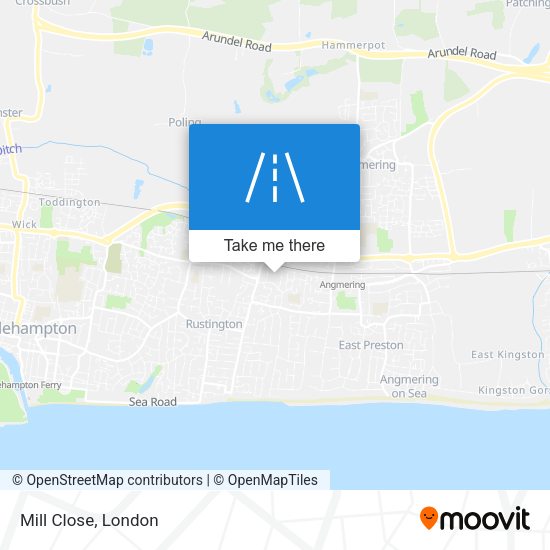 Mill Close map