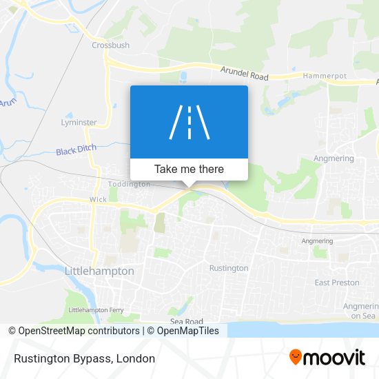 Rustington Bypass map