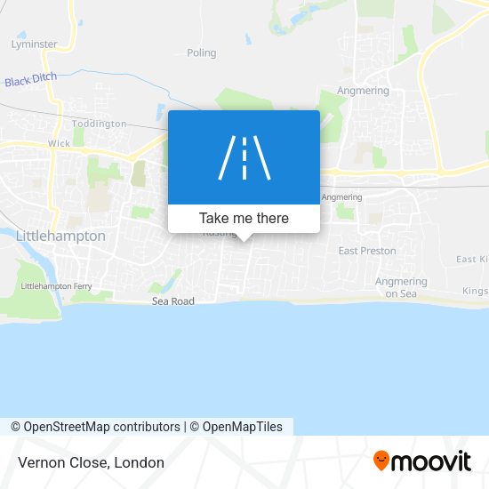 Vernon Close map