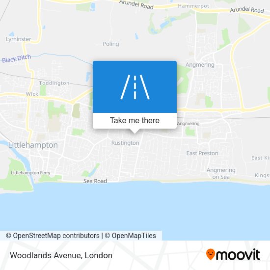 Woodlands Avenue map