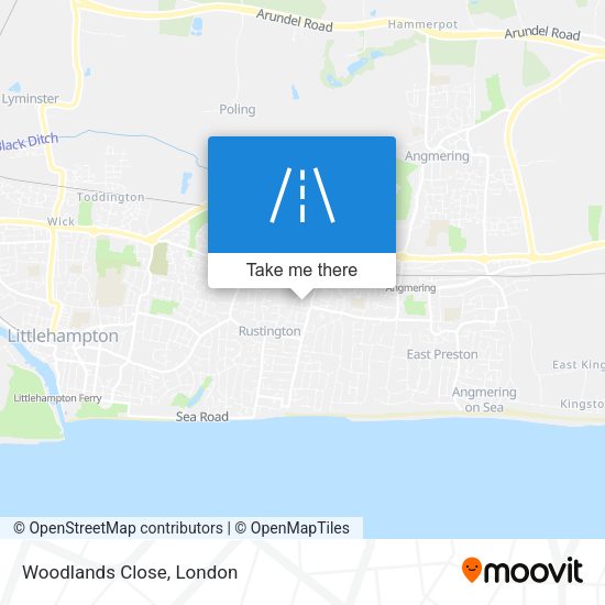 Woodlands Close map