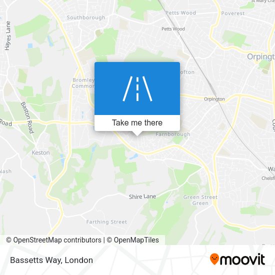 Bassetts Way map