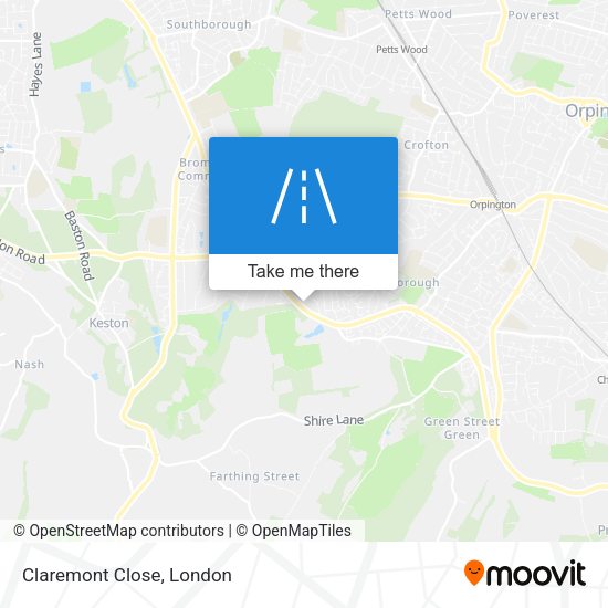 Claremont Close map