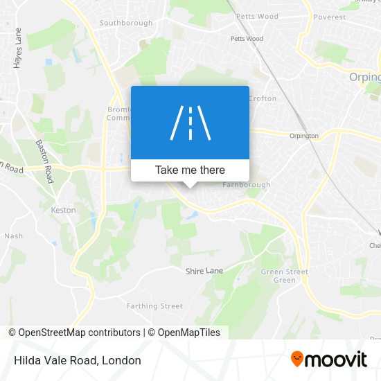 Hilda Vale Road map