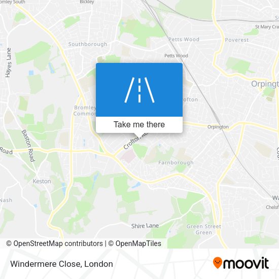 Windermere Close map
