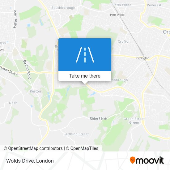Wolds Drive map