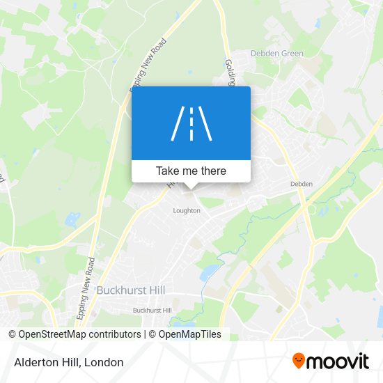 Alderton Hill map