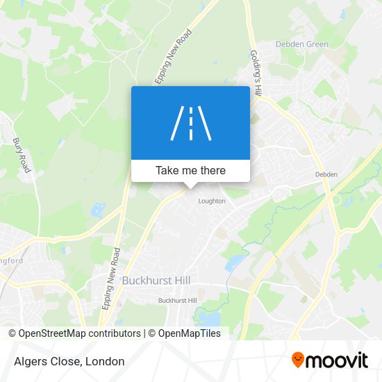 Algers Close map