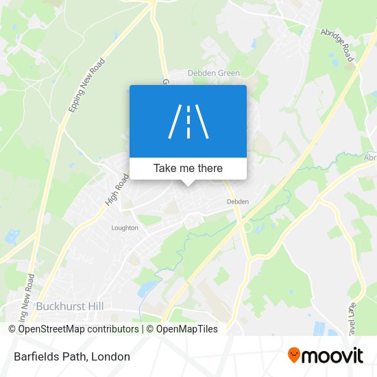 Barfields Path map