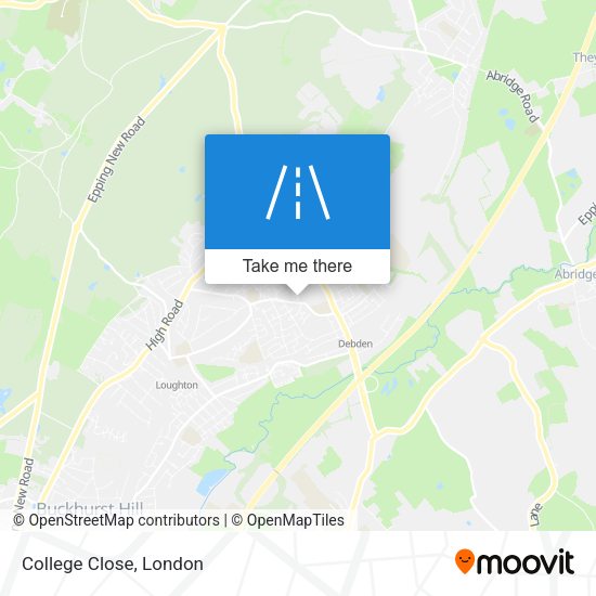 College Close map