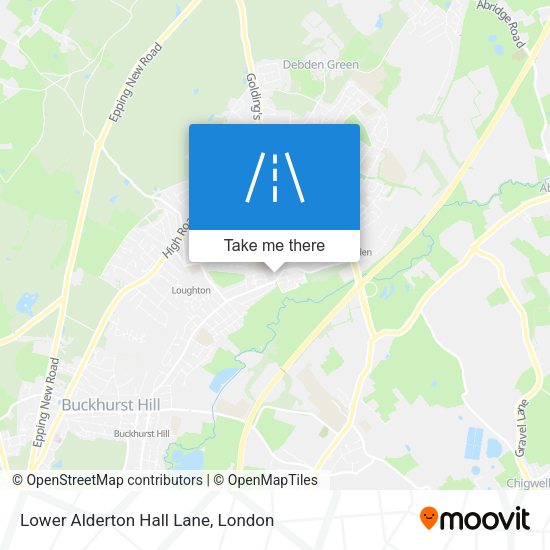 Lower Alderton Hall Lane map