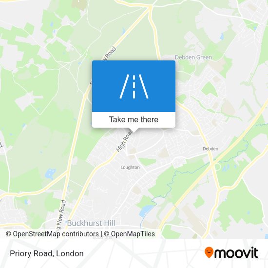 Priory Road map
