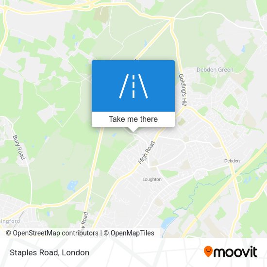 Staples Road map