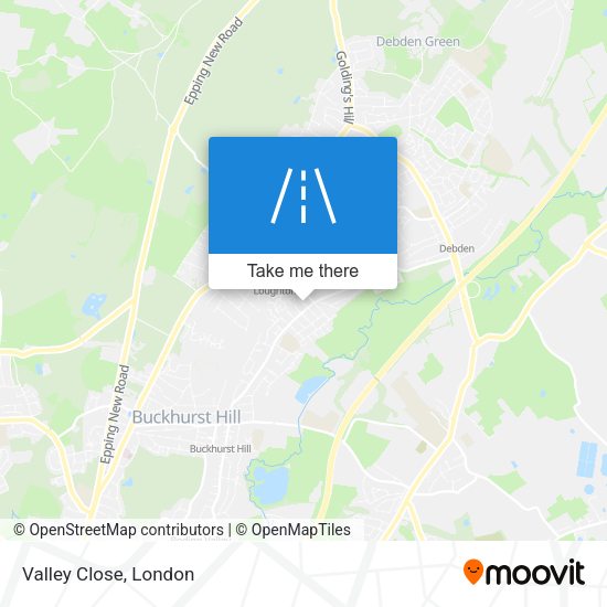 Valley Close map