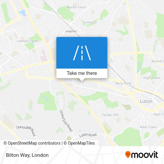 Bilton Way map