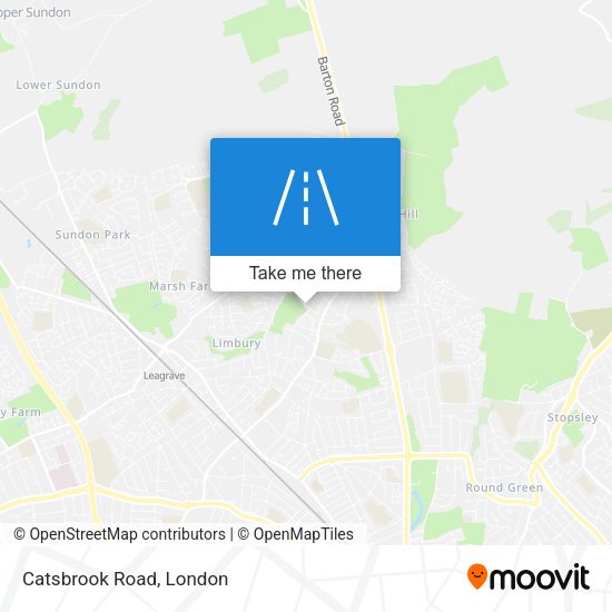 Catsbrook Road map