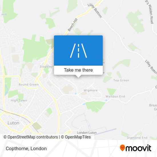 Copthorne map