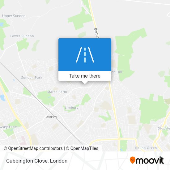 Cubbington Close map
