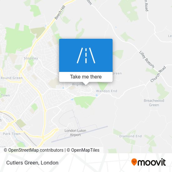 Cutlers Green map