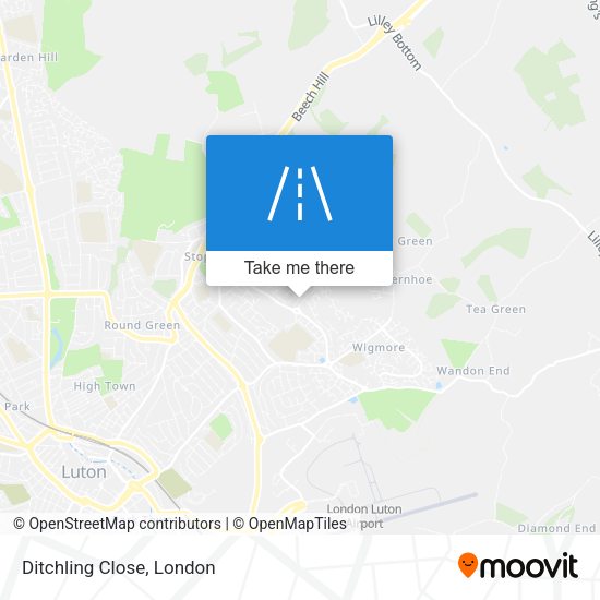 Ditchling Close map