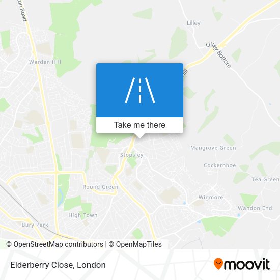 Elderberry Close map