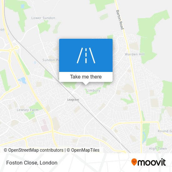 Foston Close map