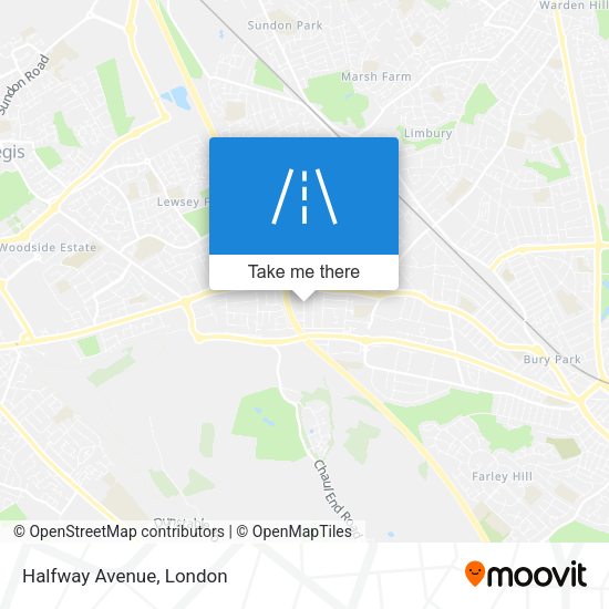 Halfway Avenue map