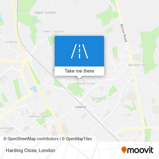 Harding Close map